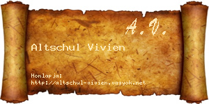 Altschul Vivien névjegykártya